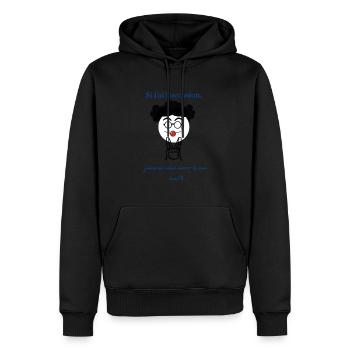 Si j ai l occasion - Sweat à capuche Premium bio Homme - noir - Devant - Nico (187cm)