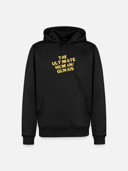 Ultimate Human / Genius - Männer Premium Bio Hoodie - Schwarz