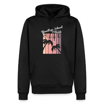 Goodbye School Hello Summer | Last day of school - Men’s Premium Organic Hoodie - black - Front - Nico (187cm)