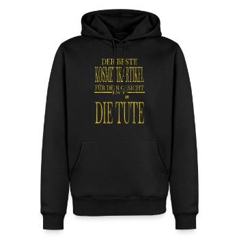 lieben styling dermatologe brauen lustiger spruch - Männer Premium Bio Hoodie - Schwarz - Vorne - Nico (187cm)