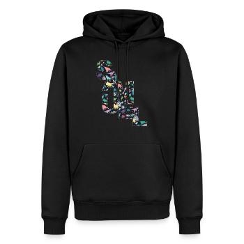 Samuel - Beautiful Boy Name + Cute Dinosaurs - Men’s Premium Organic Hoodie - black - Front - Nico (187cm)