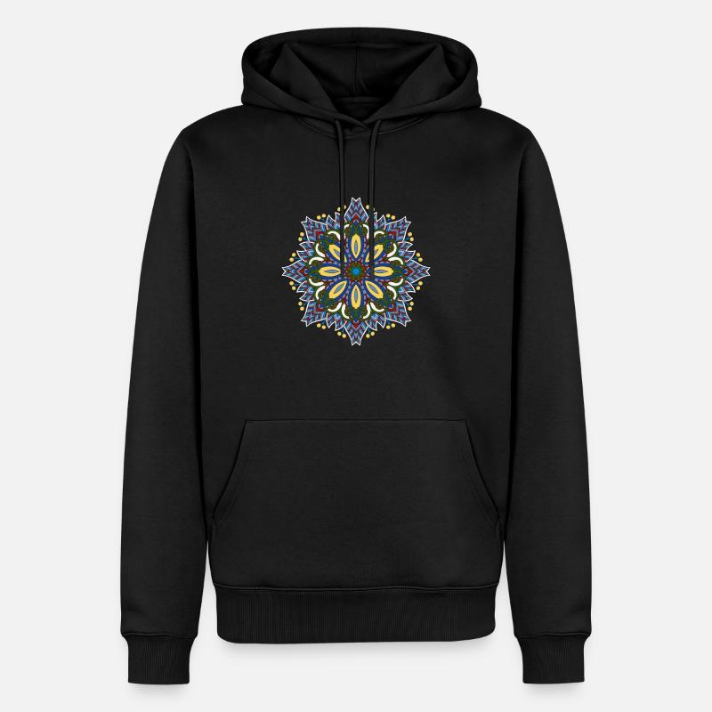 Mandala de vie - Sweat à capuche Premium bio Homme - noir