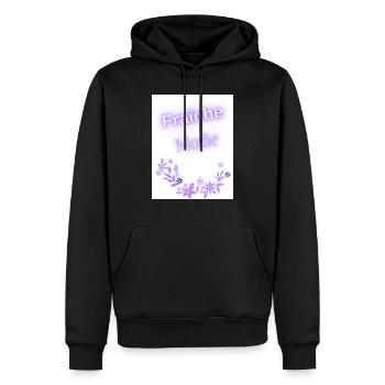 Fraiche mode t shirt - Sweat à capuche Premium bio Homme - noir - Devant - Nico (187cm)