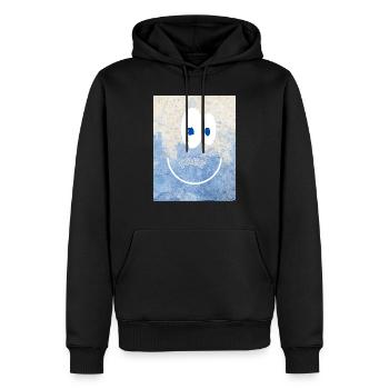A Design - Männer Premium Bio Hoodie - Schwarz - Vorne - Nico (187cm)