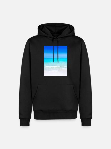 Schönes Meer - Männer Premium Bio Hoodie - Schwarz