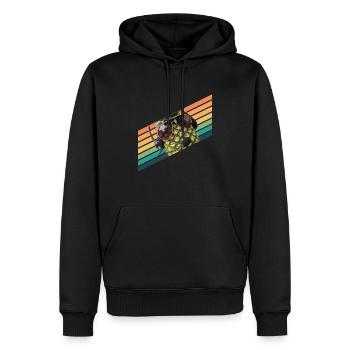 Ananas Pilot Flieger Vintage Sonnenbrille - Männer Premium Bio Hoodie - Schwarz - Vorne - Nico (187cm)