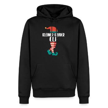 Weihnachts Elf Partnerlook Design Xmas Elfen - Männer Premium Bio Hoodie - Schwarz - Vorne - Nico (187cm)
