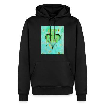 KEEP THE WORLD CLEAN - Männer Premium Bio Hoodie - Schwarz - Vorne - Nico (187cm)