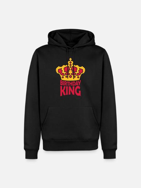 Birthday King Party Logo - Men’s Premium Organic Hoodie - black