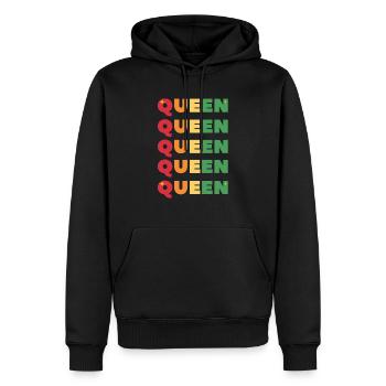 Queen Simple - Männer Premium Bio Hoodie - Schwarz - Vorne - Nico (187cm)