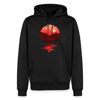 Lune sanglante - Sweat à capuche Premium bio Homme - noir - Devant - Nico (187cm)