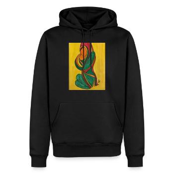 Cornered Tigress - Men’s Premium Organic Hoodie - black - Front - Nico (187cm)