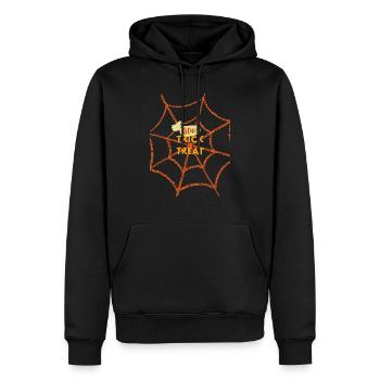 Trick or Treat - Männer Premium Bio Hoodie - Schwarz - Vorne - Nico (187cm)
