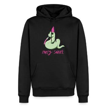 Serpent de fête - Sweat à capuche Premium bio Homme - noir - Devant - Nico (187cm)