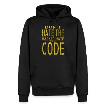 bday birthday present idea hack out hacking coder - Men’s Premium Organic Hoodie - black - Front - Nico (187cm)
