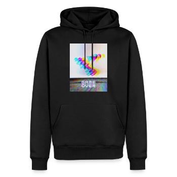 Game Over Chess - Männer Premium Bio Hoodie - Schwarz - Vorne - Nico (187cm)