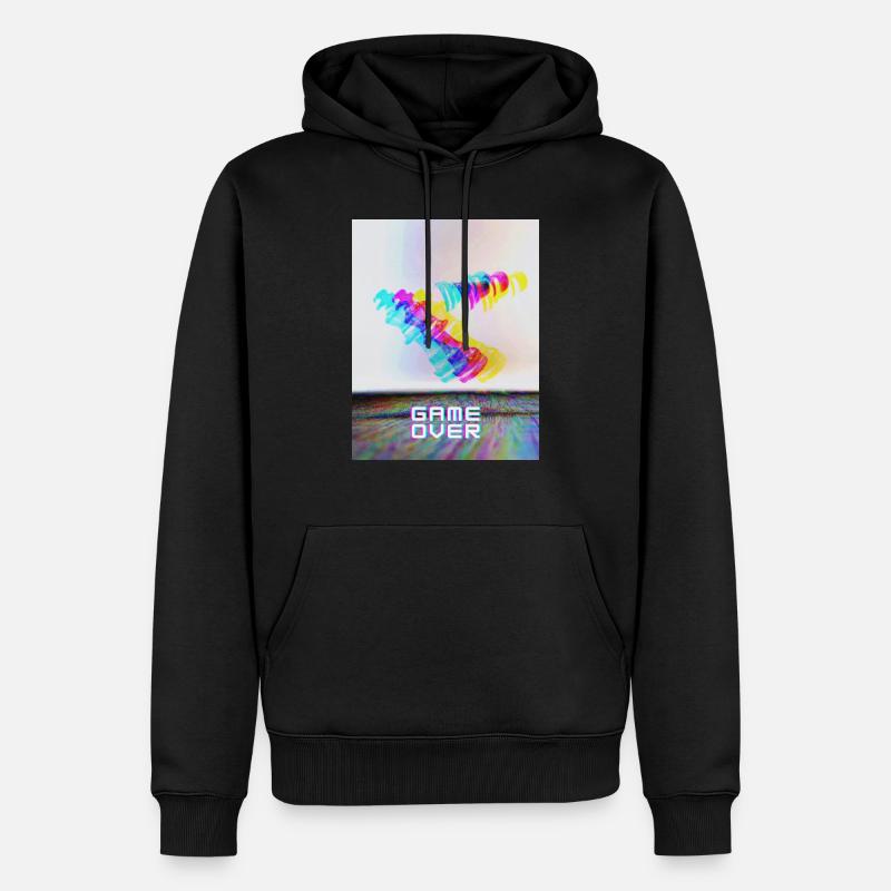 Game Over Chess - Sweat à capuche Premium bio Homme - noir