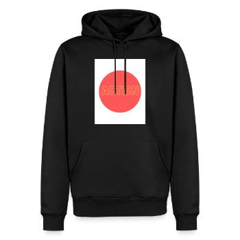 action - Männer Premium Bio Hoodie - Schwarz - Vorne - Nico (187cm)