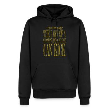 admin bday sayings programming language computer - Männer Premium Bio Hoodie - Schwarz - Vorne - Nico (187cm)