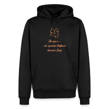 Fließend Dummes Zeug - Männer Premium Bio Hoodie - Schwarz - Vorne - Nico (187cm)