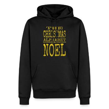 christmas tree dino bike moon funny gym gift idea - Männer Premium Bio Hoodie - Schwarz - Vorne - Nico (187cm)