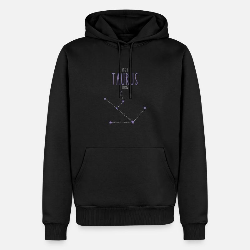 Taurus Sternzeichen - Männer Premium Bio Hoodie - Schwarz