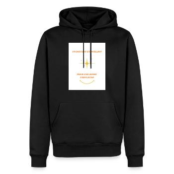 Un instant étincelant pour une année fabuleuse - Sweat à capuche Premium bio Homme - noir - Devant - Nico (187cm)