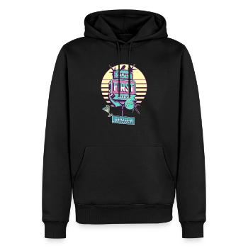 But First Salsa Retro Diner, Vintage, Dance Design - Männer Premium Bio Hoodie - Schwarz - Vorne - Nico (187cm)