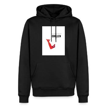 Wusste garnicht das du so am chillen bist - Männer Premium Bio Hoodie - Schwarz - Vorne - Nico (187cm)