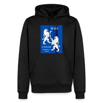KELLY2 - Men’s Premium Organic Hoodie - black - Front - Nico (187cm)