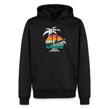 Palm Beach Florida - Männer Premium Bio Hoodie - Schwarz - Vorne - Nico (187cm)