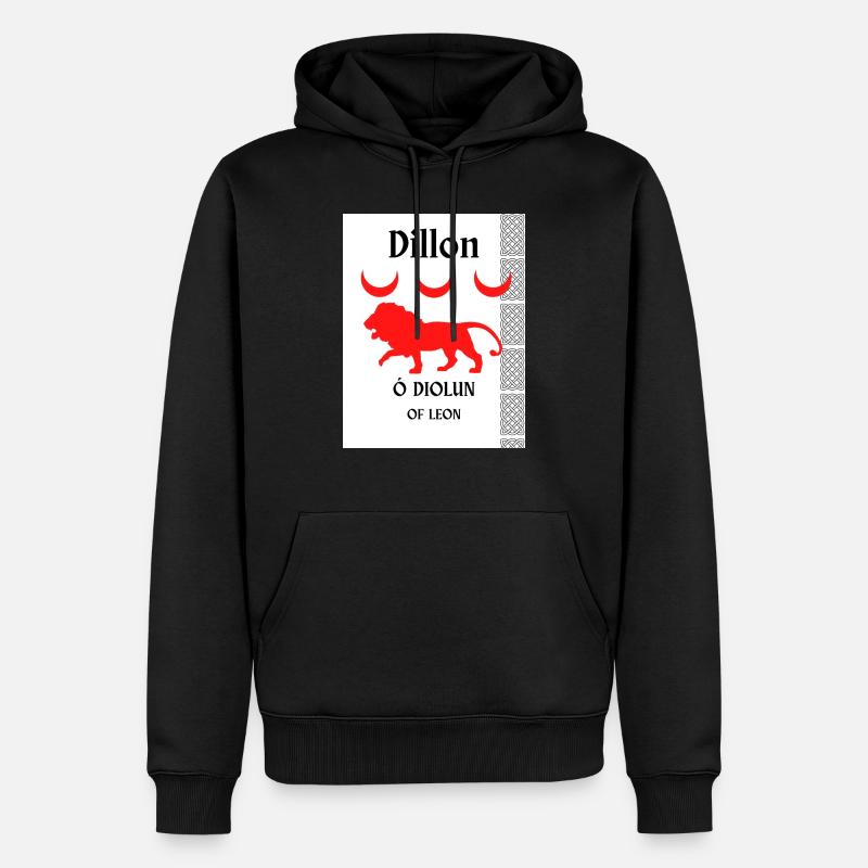 Nom de famille Dillon - Sweat à capuche Premium bio Homme - noir