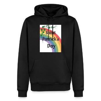 St. Patrick's Day mit Regenbogen - Männer Premium Bio Hoodie - Schwarz - Vorne - Nico (187cm)