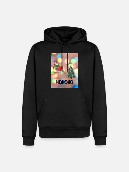 Weihnachten Hohoho - Männer Premium Bio Hoodie - Schwarz