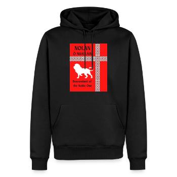 Nolan Familienname - Männer Premium Bio Hoodie - Schwarz - Vorne - Nico (187cm)