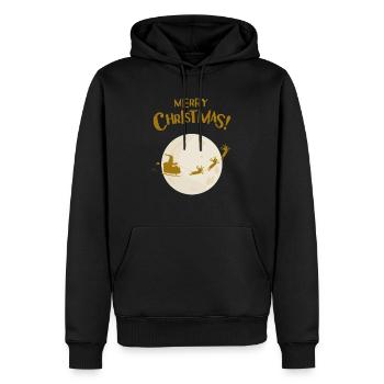 T-shirt de Noël pour de belles fêtes en famille. - Sweat à capuche Premium bio Homme - noir - Devant - Nico (187cm)