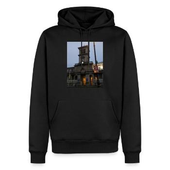 Connelly Station, Dublin, Irland. - Männer Premium Bio Hoodie - Schwarz - Vorne - Nico (187cm)