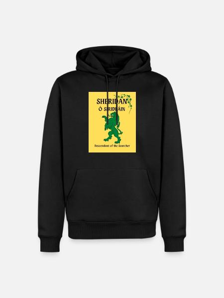Nom de famille Sheridan - Sweat à capuche Premium bio Homme - noir