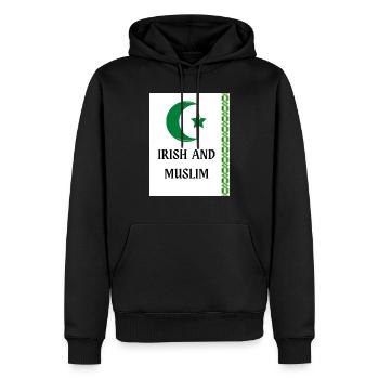 Irish and Muslim - Men’s Premium Organic Hoodie - black - Front - Nico (187cm)