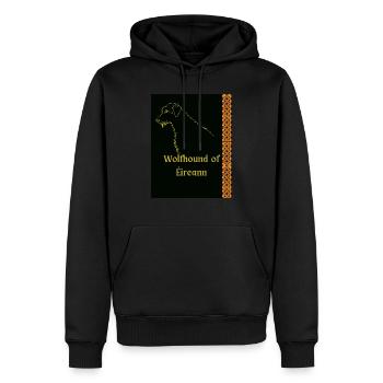 Wolfhound of Éireann. - Men’s Premium Organic Hoodie - black - Front - Nico (187cm)