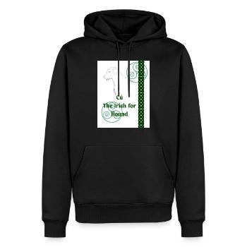 Cú, das irische Wort für Hund - Männer Premium Bio Hoodie - Schwarz - Vorne - Nico (187cm)