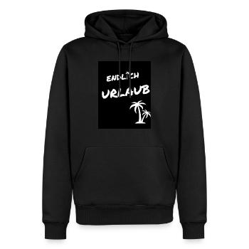 Endlich Urlaub - Männer Premium Bio Hoodie - Schwarz - Vorne - Nico (187cm)