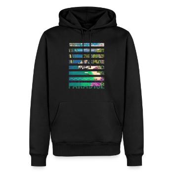 Croatie croate Hrvatska Croatie Paradis croate - Sweat à capuche Premium bio Homme - noir - Devant - Nico (187cm)