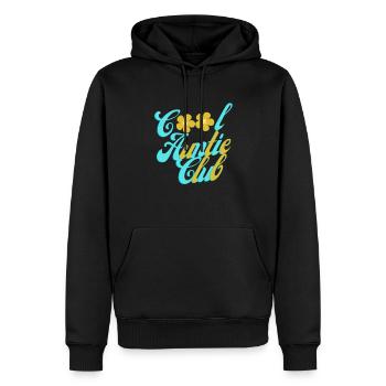 Cool Auntie Club Clothing - Männer Premium Bio Hoodie - Schwarz - Vorne - Nico (187cm)