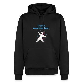 Carnival - Dance dance dance... Dancing dog - Men’s Premium Organic Hoodie - black - Front - Nico (187cm)