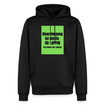 Glasreinigung ist nix für Lappen - Männer Premium Bio Hoodie - Schwarz - Vorne - Nico (187cm)