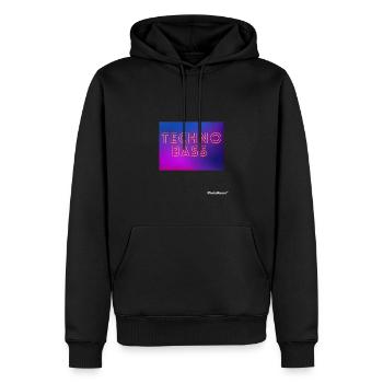 Techno Bass - Männer Premium Bio Hoodie - Schwarz - Vorne - Nico (187cm)