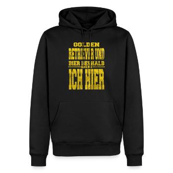 tier lustiger spruch brauen bachhund bier - Männer Premium Bio Hoodie - Schwarz - Vorne - Nico (187cm)