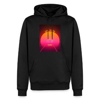 MANGEZ LE JEU DU SOMMEIL - Sweat à capuche Premium bio Homme - noir - Devant - Nico (187cm)