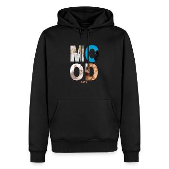 Mood Cats - Männer Premium Bio Hoodie - Schwarz - Vorne - Nico (187cm)